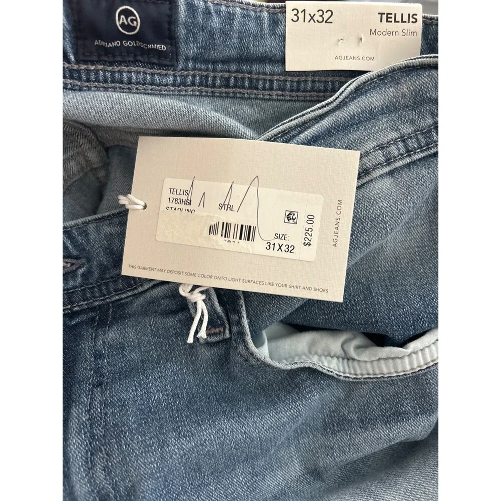 AG Adriano Goldschmied Men’s NWT Tellis Modern Slim Jeans size 31/32 NWT